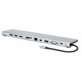 Manhattan Docking Station USB-C 11 en 1 con MST para tres monitores Laptop Alámbrico USB 3.2 Gen 1 (3.1 Gen 1) Type-C 3 1