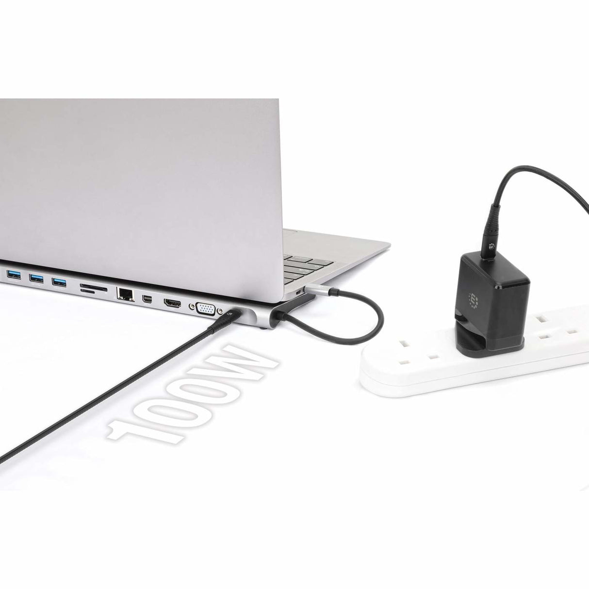 Manhattan Docking Station USB-C 11 en 1 con MST para tres monitores Laptop Alámbrico USB 3.2 Gen 1 (3.1 Gen 1) Type-C 3 1