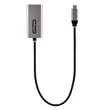 StarTech.com Adaptador USB-C a Ethernet - Adaptador USB 3.0 de Red Ethernet Gigabit 10/100/1000 Mbps - Adaptador USB Tipo C a RJ45 Ethernet - Cable de 30cm Incorporado - sin Controladores tarjetas de red Alámbrico USB Tipo C Ethernet 1