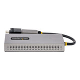 StarTech.com Adaptador de USB a HDMI Doble, USB A/C a 2 Pantallas HDMI (1x 4K30Hz, 1x 1080p), Dongle Integrado USB-A a C, Cable de 11cm, Adaptador USB 3.0 a HDMI, Windows y macOS adaptadores gráficos usb USB tipo A, USB Tipo C Macho Derecho Si