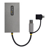 StarTech.com Adaptador de USB a HDMI Doble, USB A/C a 2 Pantallas HDMI (1x 4K30Hz, 1x 1080p), Dongle Integrado USB-A a C, Cable de 11cm, Adaptador USB 3.0 a HDMI, Windows y macOS adaptadores gráficos usb USB tipo A, USB Tipo C Macho Derecho Si