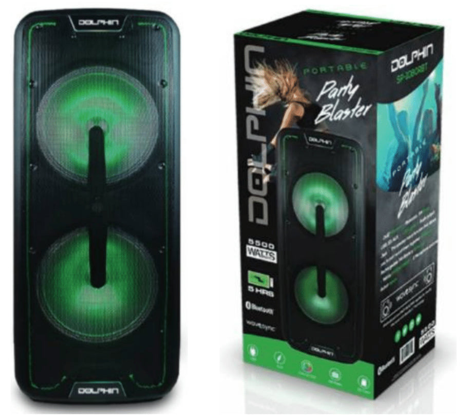 BOCINA DOLPHIN MOD. SP-1080RBT 2x12" 5500W BT CR