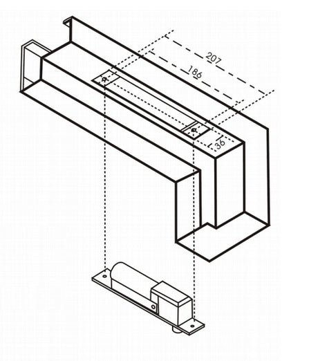 Axceze AX-E120LSOT cerradura electromecánica, A prueba de fallas, Montaje en superficie, Horizontal