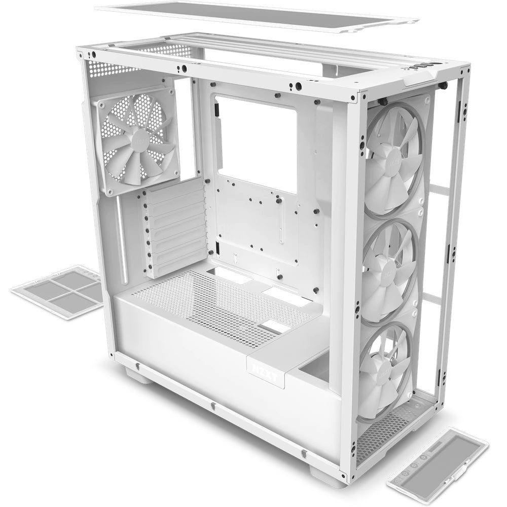 NZXT H7 Elite Midi Tower Blanco, ATX, EATX, Micro ATX, CM-H71EW-01 | Gabinetes de computadora
