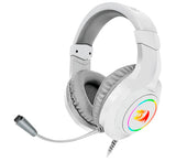 REDRAGON H260W-RGB HYLAS RGB WHITE, Auricular stereo multiplataforma, iluminación RGB, Alámbrico, Juego, 20 - 20000 Hz
