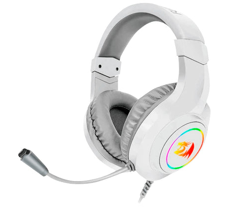 REDRAGON H260W-RGB HYLAS RGB WHITE, Auricular stereo multiplataforma, iluminación RGB, Alámbrico, Juego, 20 - 20000 Hz