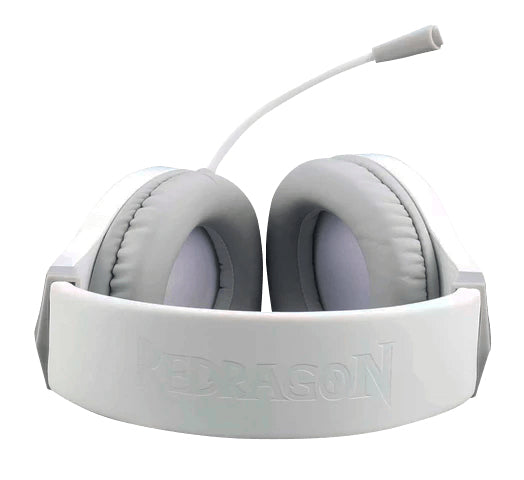 REDRAGON H260W-RGB HYLAS RGB WHITE, Auricular stereo multiplataforma, iluminación RGB, Alámbrico, Juego, 20 - 20000 Hz