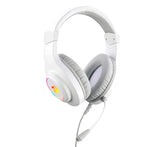 REDRAGON H260W-RGB HYLAS RGB WHITE, Auricular stereo multiplataforma, iluminación RGB