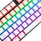 REDRAGON A130W-SP SCARAB WHITE, Keycaps de PBT tipo Pudding Blancas, Cubierta de teclado, Polibutileno tereftalato (PBT)