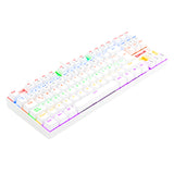 REDRAGON K552W-KR-SP KUMARA WHITE RAINBOW, Teclado Mecánico, Alámbrico, USB, Interruptor mecánico