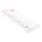 REDRAGON K552W-KR-SP KUMARA WHITE RAINBOW, Teclado Mecánico, Alámbrico, USB, Interruptor mecánico