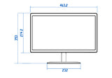 Quaroni MQ19-02 monitor de computadora 49.5 cm (19.5") 1366 x 768 Pixeles HD LED Negro