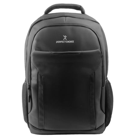 Perfect Choice PC-083931 mochila Negro Poliuretano, Poliéster, Ciudad, Unisex, Compartimento del portátil