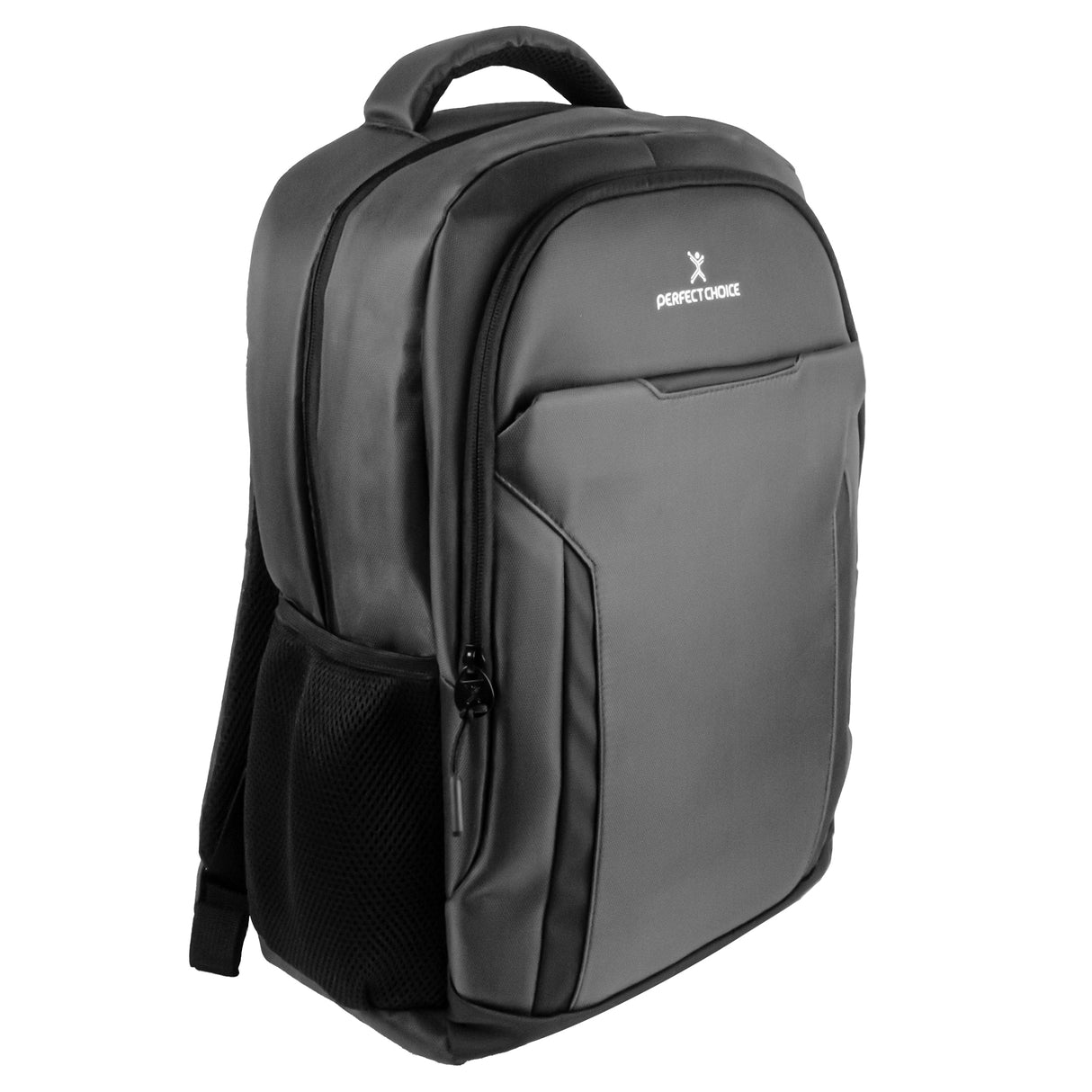 Perfect Choice PC-083931 mochila Negro Poliuretano, Poliéster, Ciudad, Unisex, Compartimento del portátil