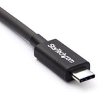 StarTech.com Cable Thunderbolt 3 Pasivo de 50cm - 40Gbps - PD 100W - Vídeo 4K/5K - Cable Thunderbolt - Certificado Thunderbolt - Compatible con USB4 / Modo Alt DP - Thunderbolt 4 - USB 3.2 - USB-C Cable Masculino Masculino 0,5 m 40 Gbit/s