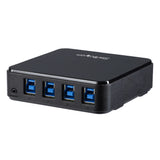 StarTech.com Switch Conmutador USB 3.0 (5Gbps) 4x4 para Compartir Dispositivos Periféricos interruptores para datos digitales 4 4 1 5 Gbit/s