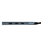Vorago HU-205 hub de interfaz USB Tipo C 5000 Mbit/s Plata