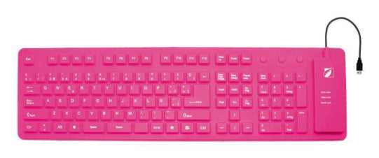Greenleaf 18-8338PK teclado Universal USB Rosa, Tamaño completo (100%), Alámbrico