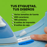 DYMO DYMO LetraTag Etiquetas de papel | Auténticas | Rollo de 12 mm x 4 m | Impresión en negro sobre etiquetas blancas | Etiquetas autoadhesivas multiuso para etiquetadoras LetraTag | 2 unidades Impresora