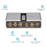 StarTech.com Tarjeta de Sonido 7,1 USB Externa Adaptador Conversor puerto SPDIF Audio Digital Óptico Tarjetas de audio N