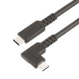 StarTech.com Cable USB-C de 1m - Acodado - USB 10 Gbps - Entrega de Alimentación de 100W (5A) - Modo Alt. de DP 8K 60 Hz