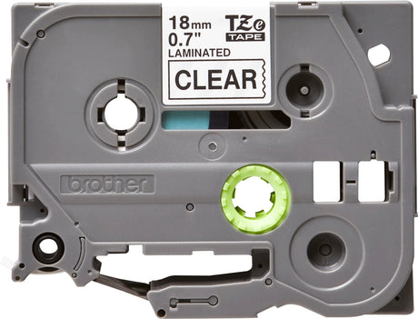 CINTA BROTHER TZE-141 NEGRO/TRANSPARENTE 18MM