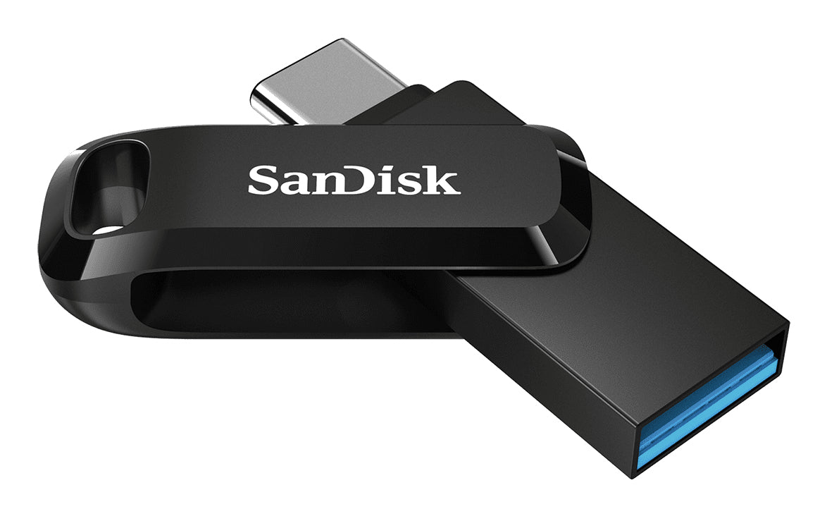 SanDisk Ultra Dual Drive Go unidad flash USB 64 GB USB Type-A / USB Type-C 3.2 Gen 1 (3.1 Gen 1) Negro, 150 MB/s, Girar