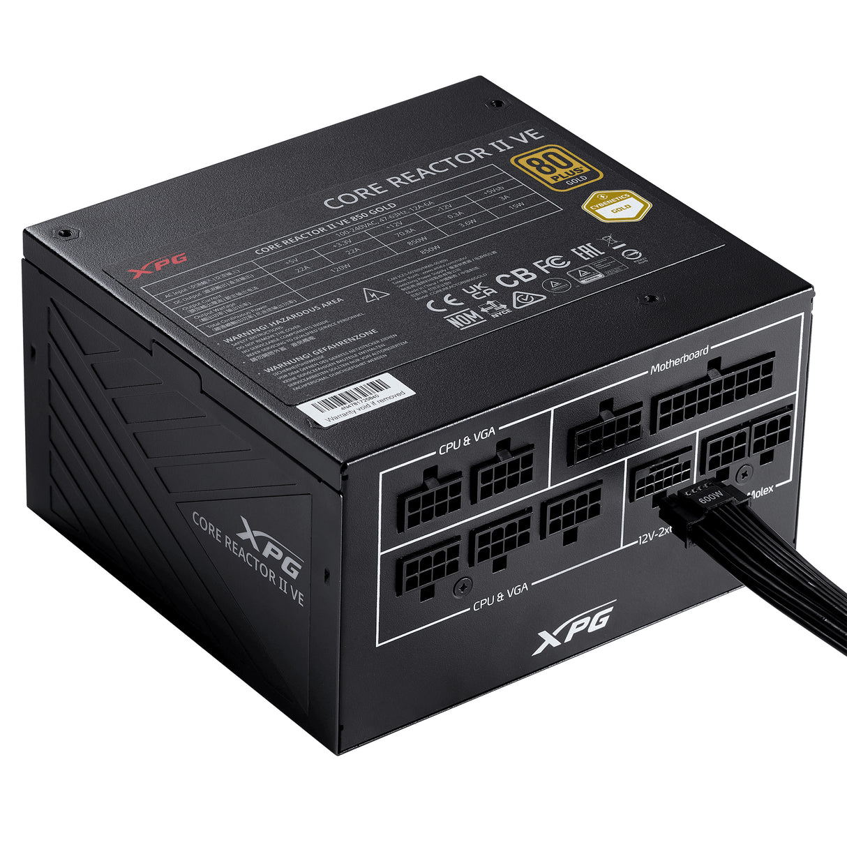XPG COREREACTORIIVE750G-BKCUS unidades de fuentes de alimentación 750 W 100 - 240 V 47 - 63 Hz 10 A