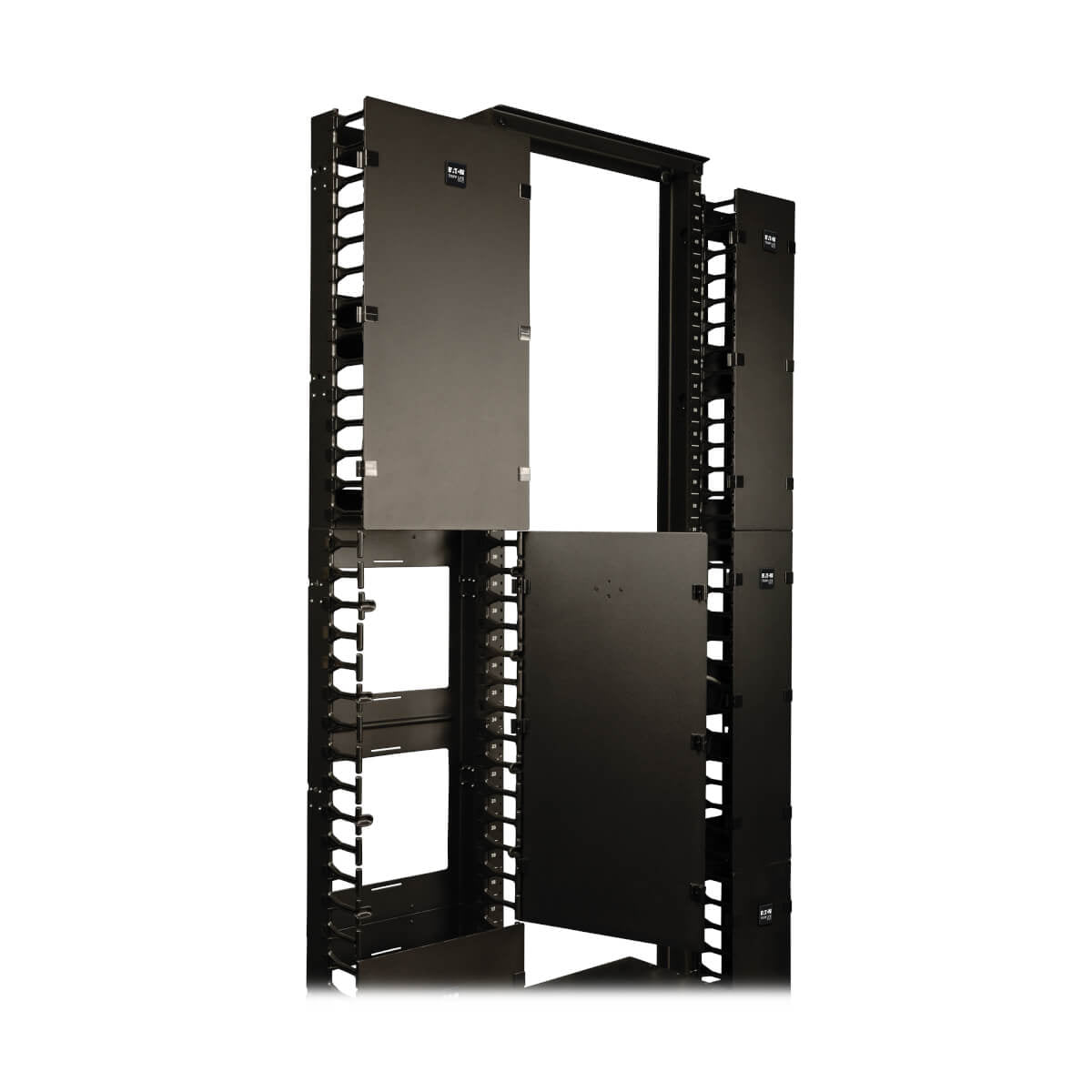 Tripp Lite SRCABLEVRT12 Sujetador de Cable Vertical de Alta Capacidad, 30.48 cm [12"] - Ducto de peine doble con tapa