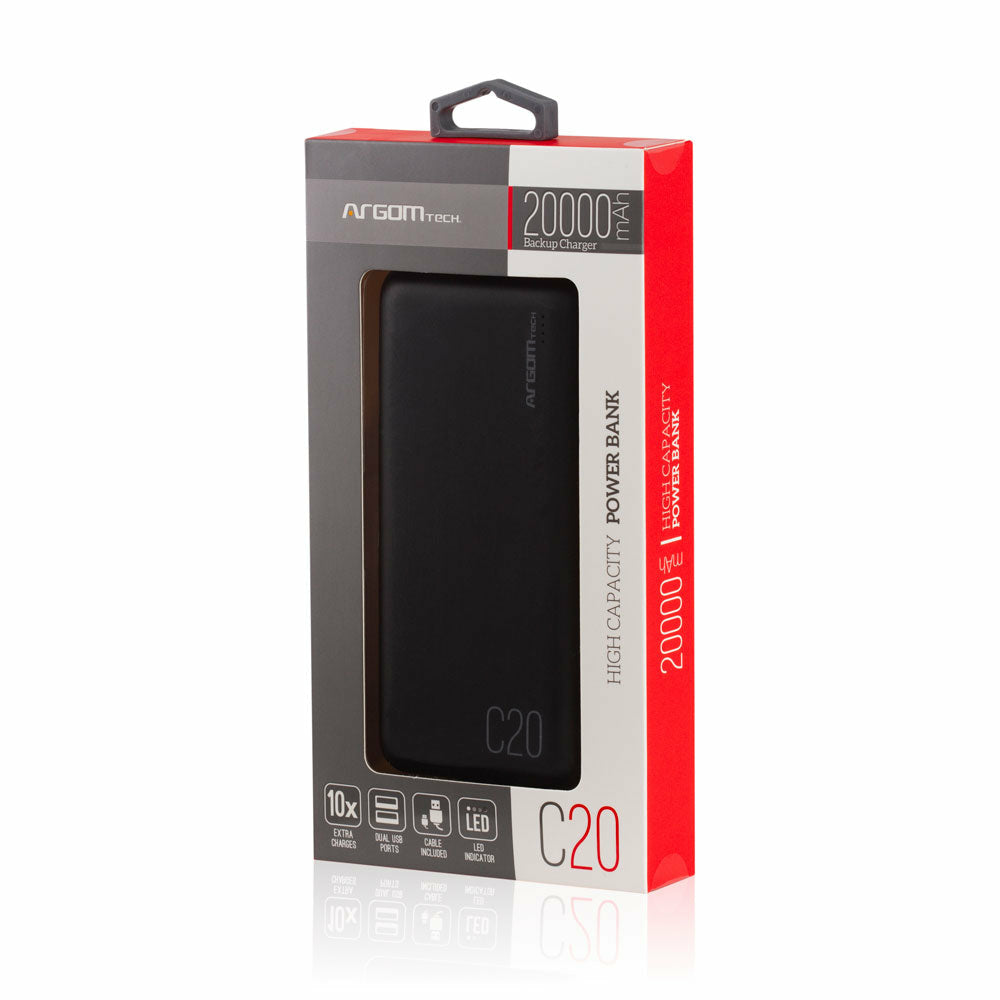 ArgomTech C20 Ión de litio 20000 mAh Negro