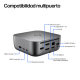 HP Base de conexión Thunderbolt 4 de 100 W G6, Alámbrico, 1000, 2500 Mbit/s