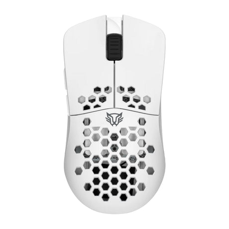 Balam Rush BR-936866 ratón Juego Ambidiestro RF inalámbrico + bluetooth Óptico 10000 DPI, Blanco