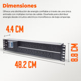 BARRA INT PDU 15 CONT 2U PARA RACK/GABINETE