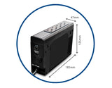 CDP Li-504 500VA/250W UPS 4 Salidas, Puerto USB A, UPS compacta con Bateria de Litio, 120 Vac UPS 0,5 kVA 250 W Seno 90 V