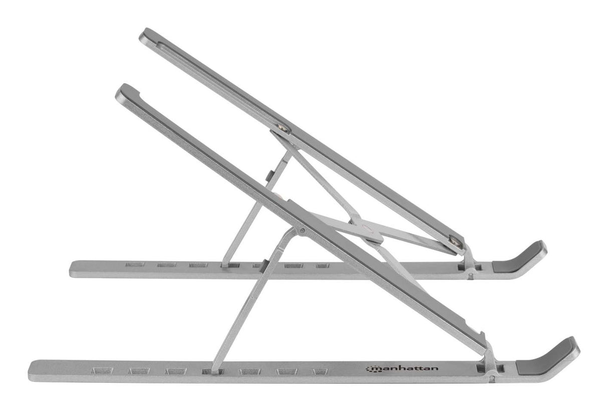 Manhattan 462617 Laptop Soporte para ordenador portátil Aluminio Aluminio, Silicona, Acero 39,6 cm (15.6")