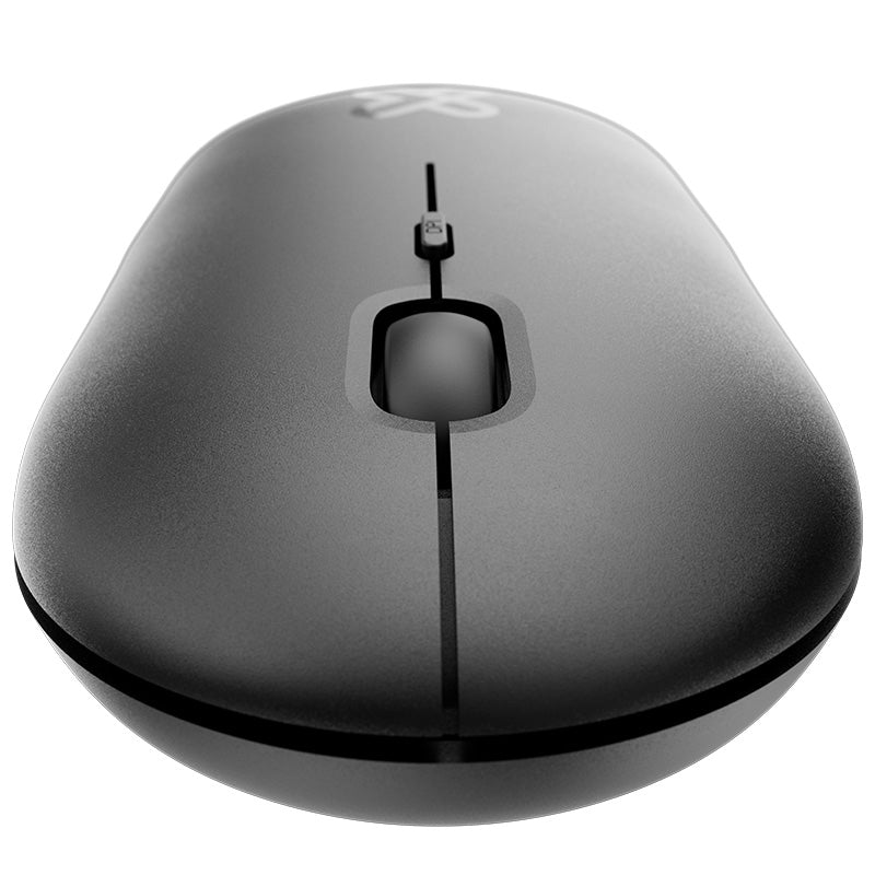 Klip Xtreme SlimSurfer ratón Viajes Ambidiestro RF inalámbrico Óptico 1600 DPI, Negro