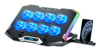 Base Enfriadora BALAM RUSH Para Laptop 17" Eolox Frost Pro EF760 / ABS + Malla Metálica / 8x Ventiladores 70mm / 2x Puer