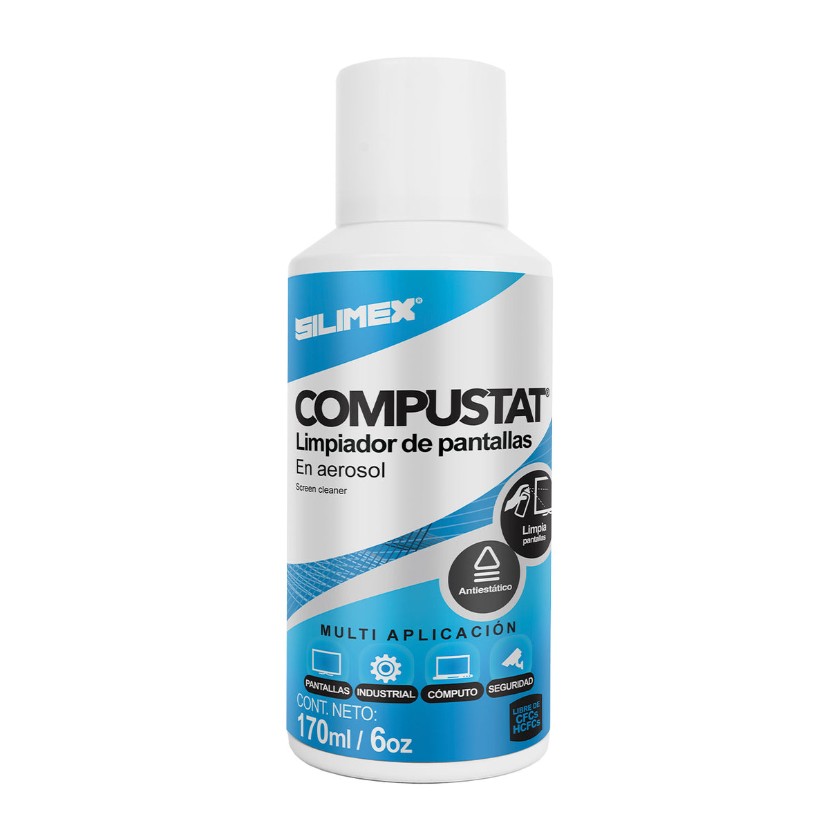 Silimex Compustat LCD/LED/Plasma, LCD/TFT/Plasma, Portátil, TV Espray para limpieza de equipos 170 m