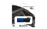 Kingston Technology 64GB USB3.2 Gen 1 DataTraveler Exodia M (Negro + Azul) Memoria Flash 64 GB USB tipo A 3.2 Gen 1 (3.1 Gen 1) Deslizar