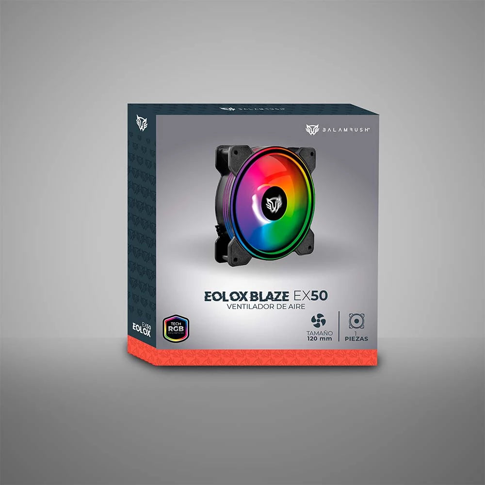 Balam Rush Eolox Blaze EX50 Gabinete de la computadora Enfriador de aire 12 cm Negro 1 pieza(s), 1500 RPM