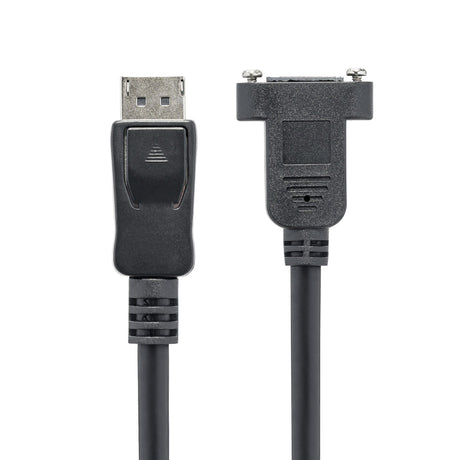 StarTech.com Cable de 91cm DisplayPort de Montaje en Panel - 4K x 2K - Cable de Extensión DisplayPort 1.2 Macho a Hembra - Cable para Monitor DP Cable Derecho Derecho Oro 1.2
