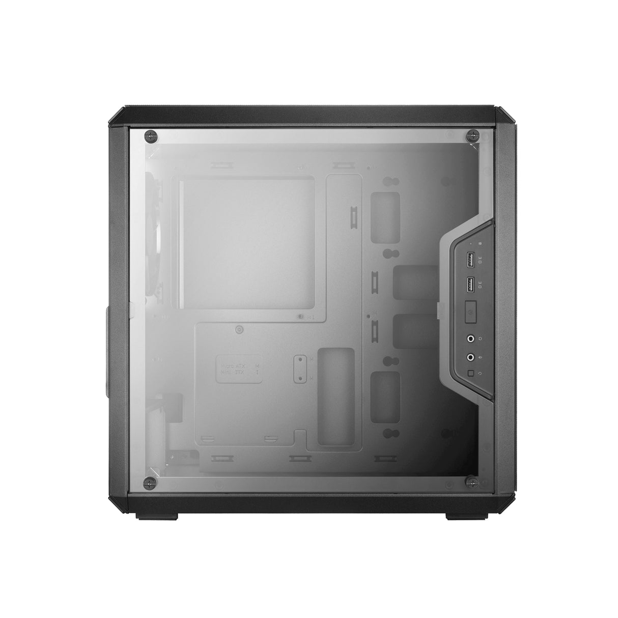 Cooler Master MasterBox Q300L Rainbow Mini Tower Negro, Transparente, Micro ATX, Mini-ATX, Plástico