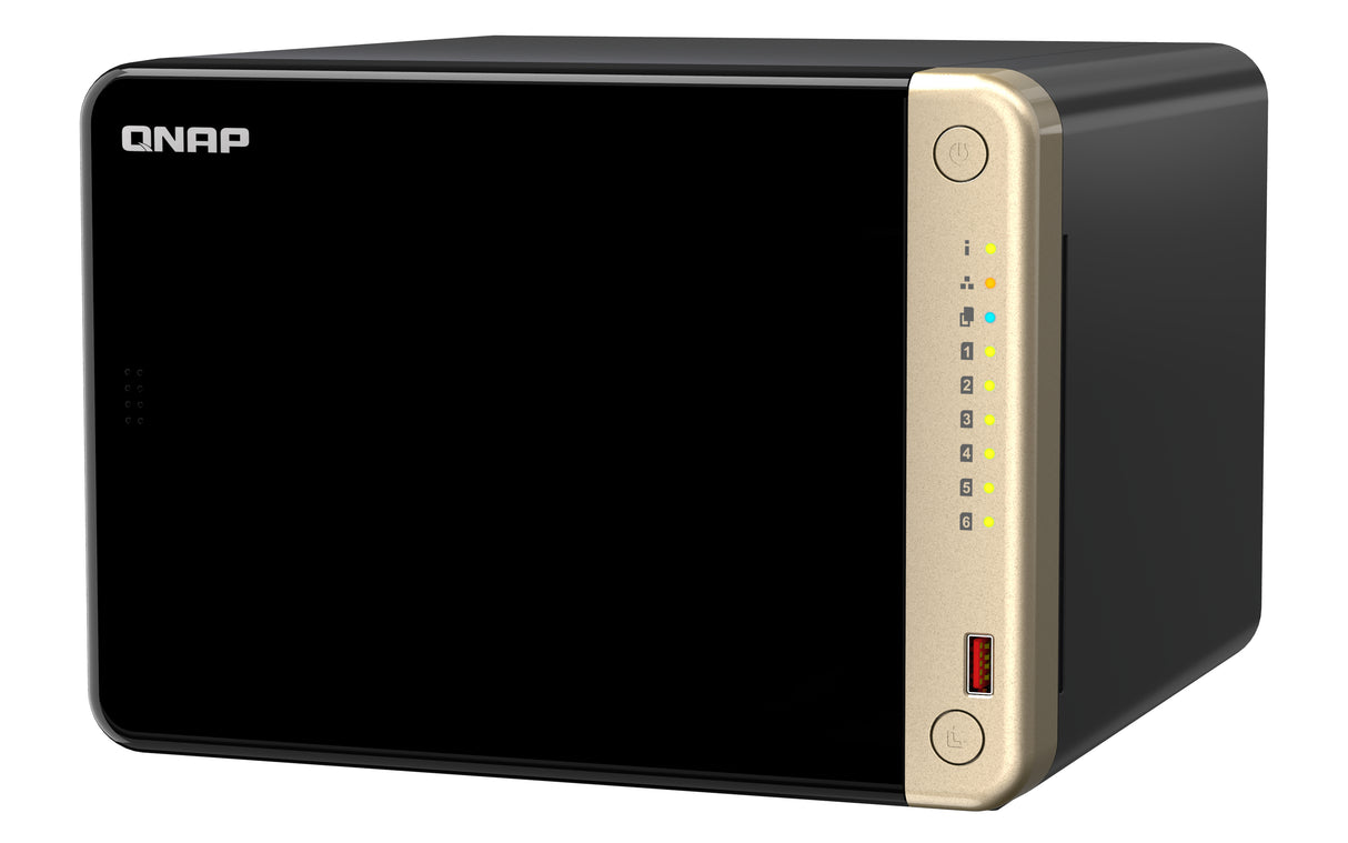 QNAP TS-664 Servidor M.2, Serial ATA III 2.5,3.5,M.2 cm (2.5,3.5,M.2") 2 Si