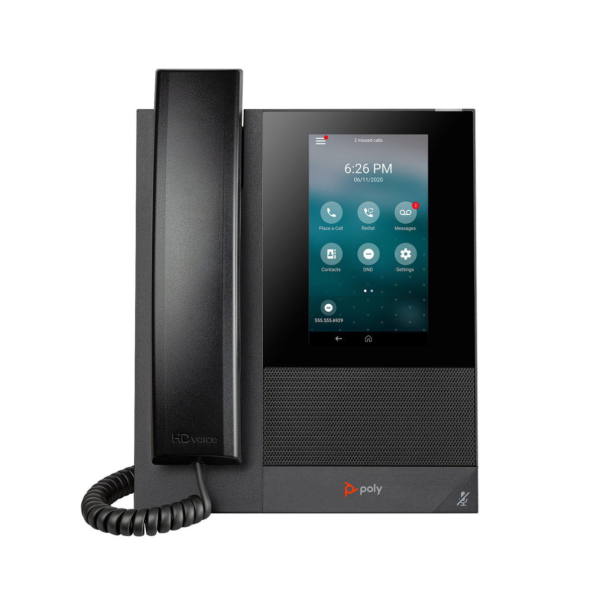 HP Poly Teléfono multimedia empresarial Poly CCX 400 con SIP abierto y habilitado para alimentación a través de Ethernet (PoE) teléfonos ip Teléfono IP Terminal con conexión por cable Negro Android 12