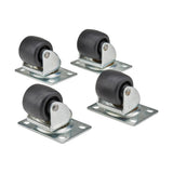 Tripp Lite SRCASTER Juego de ruedecitas SmartRack, paquete de 4 Accesorios para rack Negro 249,5 kg 2,72 kg