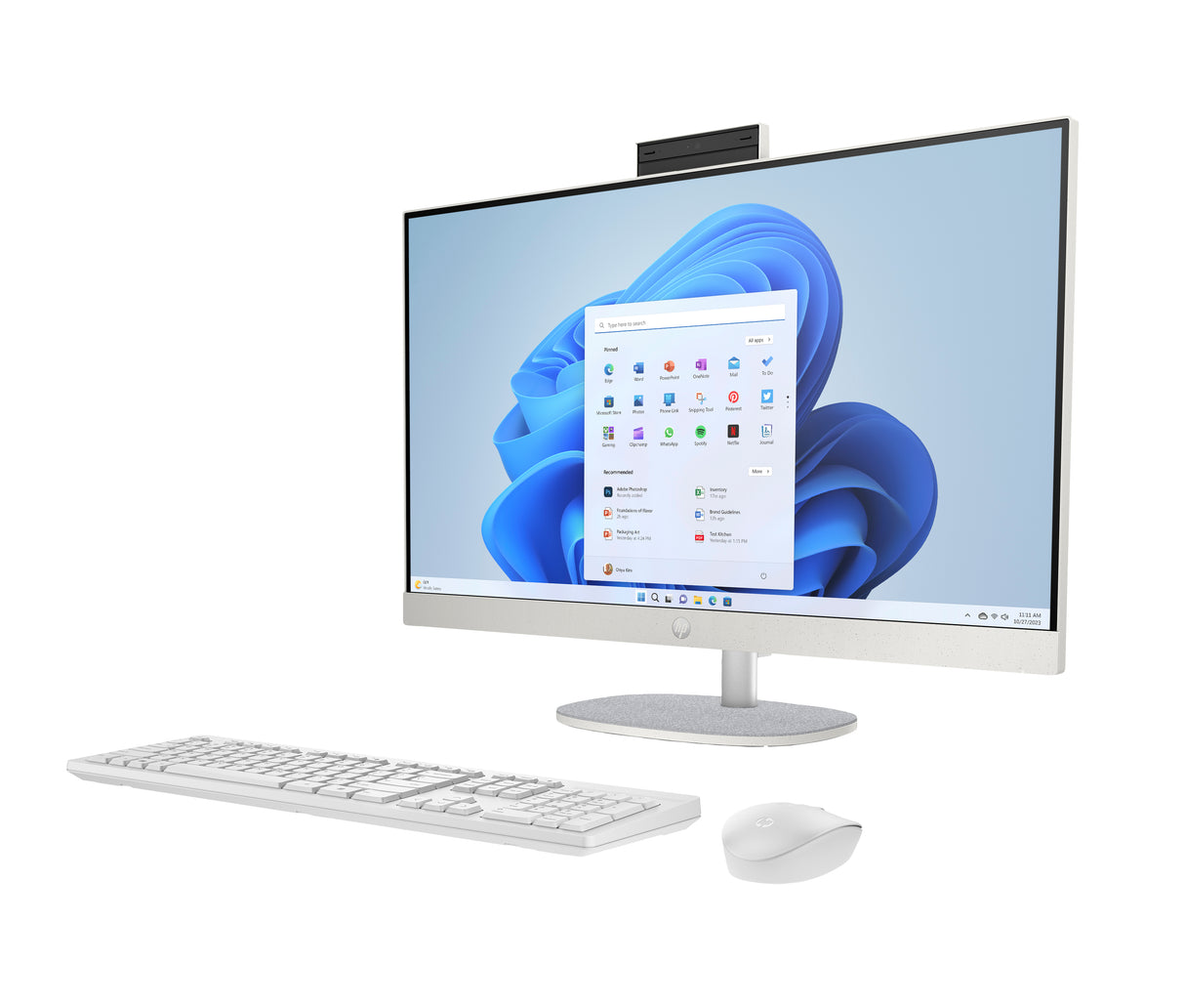 HP All-in-One 27-cr0253la PC AMD Ryzen™ 5 7520U 68.6 cm (27") 1920 x 1080 Pixeles Pantalla táctil 16 GB LPDDR5-SDRAM Windows 11 Home Wi-Fi 6