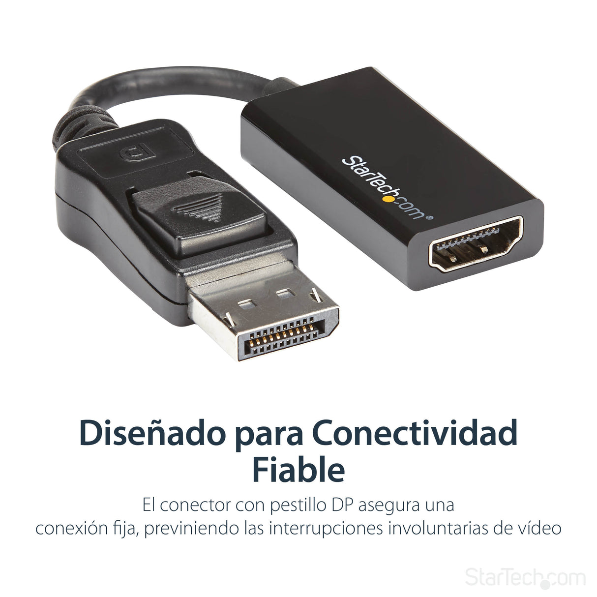 StarTech.com Adaptador Conversor DisplayPort a HDMI - 4K 60Hz Cable Derecho Derecho 0,215 m DisplayPort