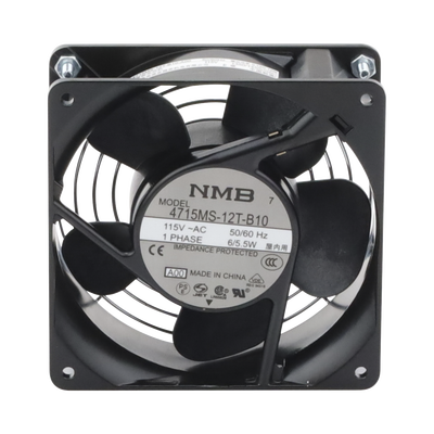 A4AXFNGQ - Ventilador Axial Compacto / 4 Pulgadas / 49 CFM / 115 Vca / Acero / Negro / 50,000 Horas / Protección Térmica