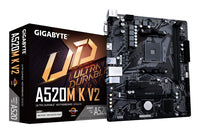 A520M K V2 - GIGABYTE Placa base A520M K V2 - Compatible con CPUs AMD Ryzen serie 5000 AM4, hasta 5100MHz DDR4 (OC), PCIe Gen3 x4 M.2, LAN GbE, USB 3.2 Gen 1 placas base AMD Zócalo AM4 Zócalo AM4 DDR4-SDRAM