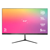 Monitor ACTECK 21.5" Panel Plano VA de 21.5" Captive Vivid SP215 Full HD 1080p 75Hz 5ms 1xVGA + 1xHDMI 1.4 + Vesa 75x75mm Advanced Series Negro